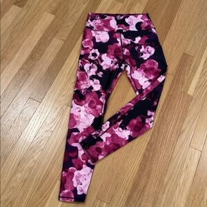 Fabletics Floral Pink and Purple Leggings